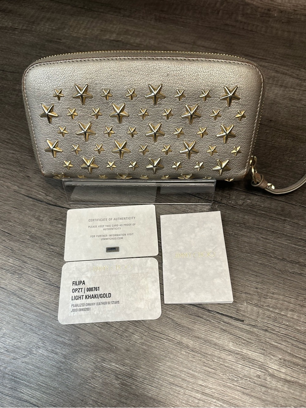 Jimmy Choo Filipa Star-Studded Long Wallet
